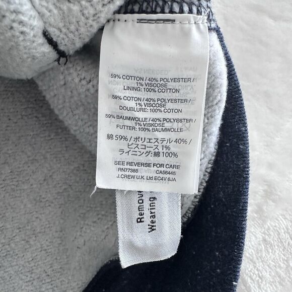 J Crew Sweatshirt Mens Medium Vintage Fleece Hoodie Henley Pocket Heather Blue - Picture 8 of 8